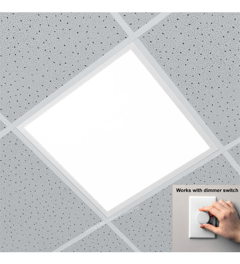 40W Dimmable Backlight Heat Sink Ceiling Panel Light 600 x 600 6500k Cool White Recessed - PanelHut Free Delivery on all orders