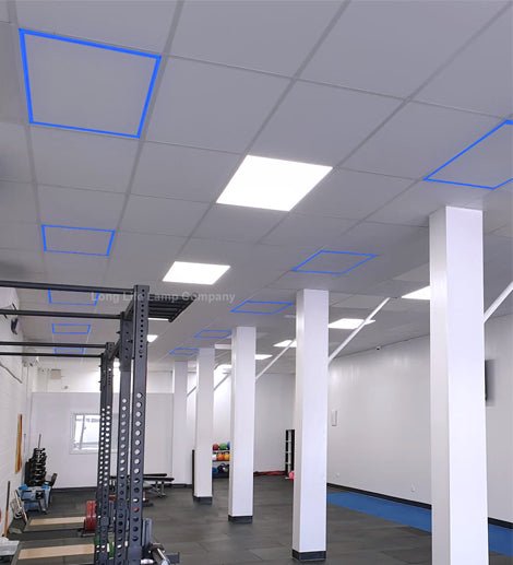 40w LED 600 x 600 Edge Lit Border Recessed Ceiling Light Blue - PanelHut Free Delivery on all orders