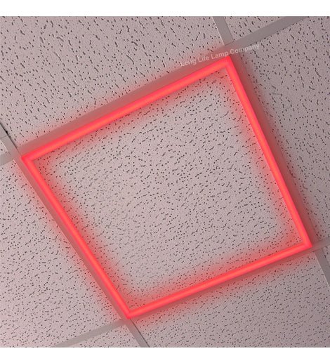40w LED 600 x 600 Edge Lit Border Recessed Ceiling Light RED - PanelHut Free Delivery on all orders