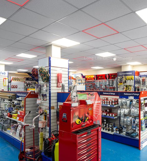 40w LED 600 x 600 Edge Lit Border Recessed Ceiling Light RED - PanelHut Free Delivery on all orders