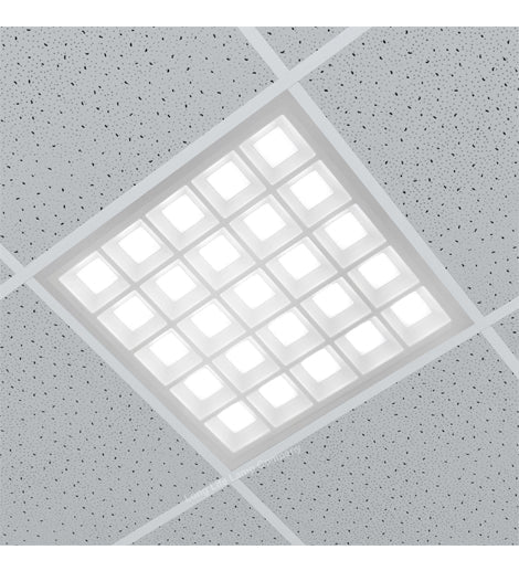 40w LED Panel 600 x 600 Recessed Ceiling Light 6500K 25 Sections Back Lit - PanelHut Free Delivery on all orders