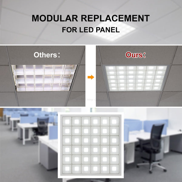 40w LED Panel 600 x 600 Recessed Ceiling Light 6500K 36 Sections - PanelHut Free Delivery on all orders