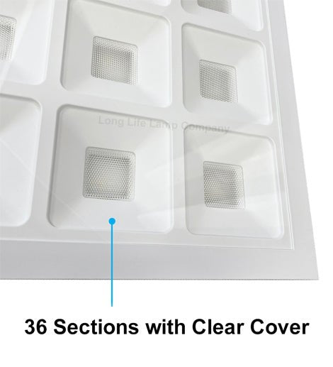 40w LED Panel 600 x 600 Recessed Ceiling Light 6500K 36 Sections - PanelHut Free Delivery on all orders
