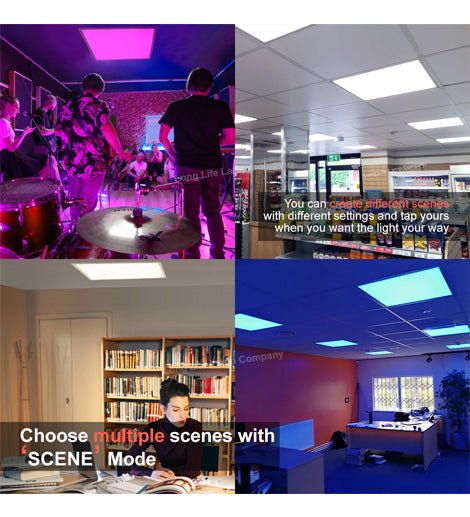 40w Smart RGB WiFi LED Ceiling Panel Light 600 x 600 Colour Changing + CW/WW - PanelHut Free Delivery on all orders