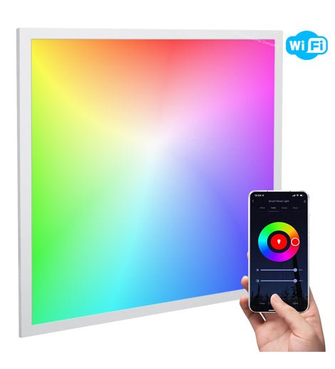 40w Smart RGB WiFi LED Ceiling Panel Light 600 x 600 Colour Changing + CW/WW - PanelHut Free Delivery on all orders