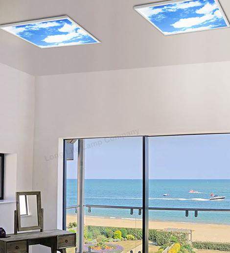 40w Surface Mount Ceiling LED Sky Panel White Frame 600 x 600 - PanelHut Free Delivery on all orders