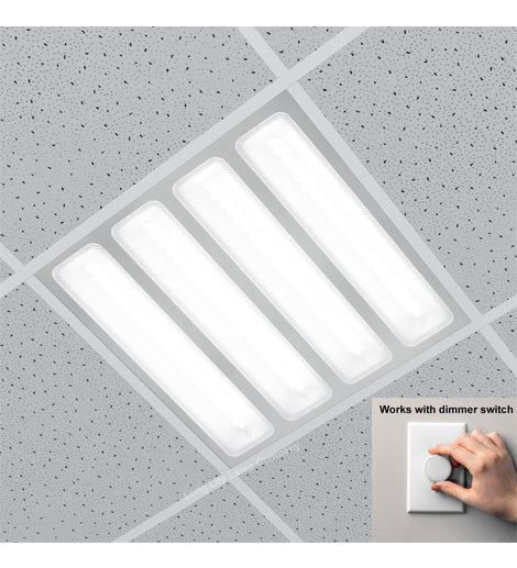 48w Dimmable LED Panel 600 x 600 Ceiling Light 6500k Recessed 4 Sections Back Light - PanelHut Free Delivery on all orders