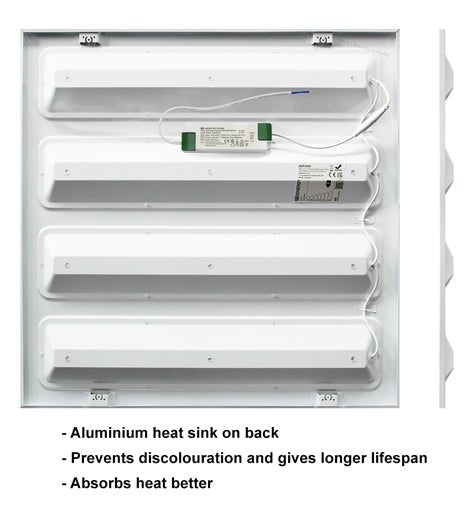 48w Dimmable LED Panel 600 x 600 Ceiling Light 6500k Recessed 4 Sections Back Light - PanelHut Free Delivery on all orders