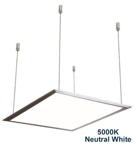 48w Hanging Ceiling LED Panel 5000K Neutral White 600 x 600 - PanelHut Free Delivery on all orders