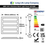 48w Hanging LED Panel 600 x 600 Ceiling Light 6500k 4 Sections Back Light - PanelHut Free Delivery on all orders