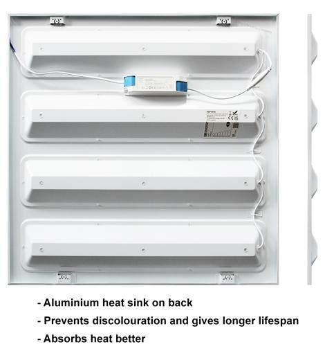 48w Hanging LED Panel 600 x 600 Ceiling Light 6500k 4 Sections Back Light - PanelHut Free Delivery on all orders