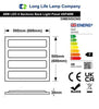 48w LED Panel 600 x 600 Ceiling Light 6500k Recessed 4 Sections Back Light - PanelHut Free Delivery on all orders