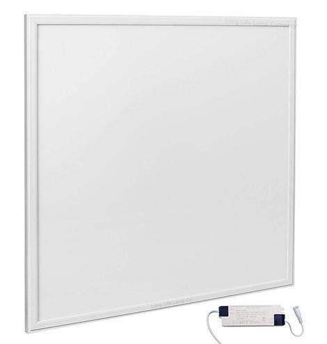Flat 48W LED ceiling panel 600x600mm bright white commercial lighting