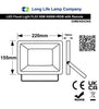 50w Outdoor RGB LED Black Floodlight IP65 Waterproof Colour Changing 50WRGB - PanelHut Free Delivery on all orders