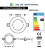 6w Blue LED Recessed Ceiling Panel Round 120mm