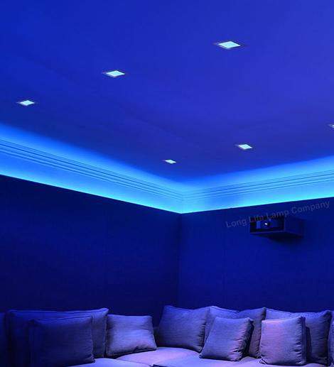 6w Blue LED Square Recessed Panel Light 118 x 118 - PanelHut Free Delivery on all orders