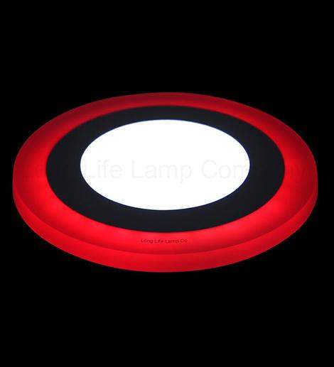 Red accent lighting LED round panel 145mm