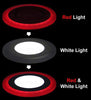 Compact red LED ceiling panel for feature lighting