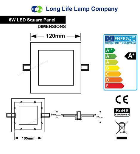 6w Recessed Ceiling LED Square Panel 3000K Warm White 120 x 120 - PanelHut Free Delivery on all orders