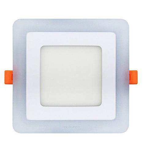 Decorative square LED ceiling panel 142x142 green