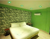142x142 recessed square LED panel with green illumination