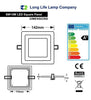6w Recessed Ceiling LED Square Panel Dual Colour Red and White 142 x 142 - PanelHut Free Delivery on all orders