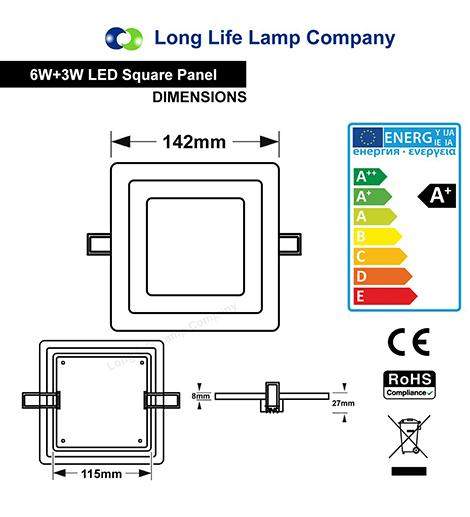 6w Recessed Ceiling LED Square Panel Dual Colour Red and White 142 x 142 - PanelHut Free Delivery on all orders