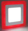 6w Recessed Ceiling LED Square Panel Dual Colour Red and White 142 x 142 - PanelHut Free Delivery on all orders
