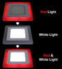6w Recessed Ceiling LED Square Panel Dual Colour Red and White 142 x 142 - PanelHut Free Delivery on all orders