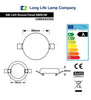 6w Round LED Panel Light Recessed with Edge Lit 6500k - PanelHut Free Delivery on all orders