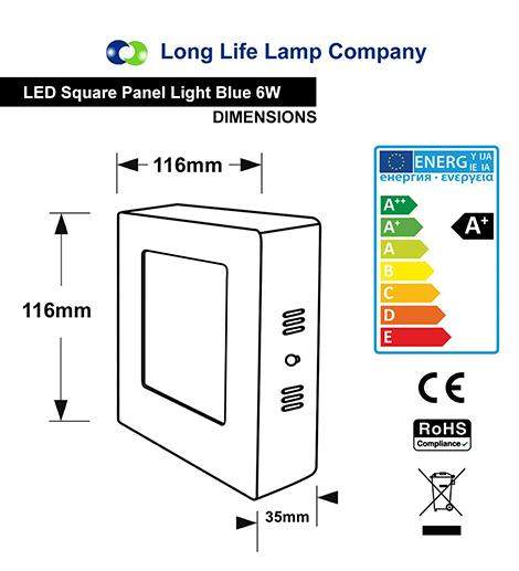 Energy-efficient blue LED surface mount panel
