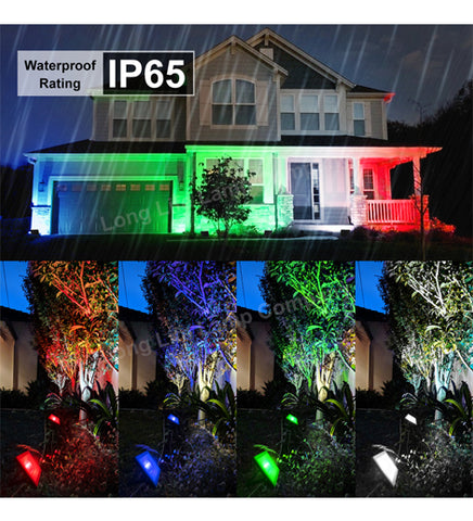 50w Outdoor RGB LED Black Floodlight IP65 Waterproof Colour Changing