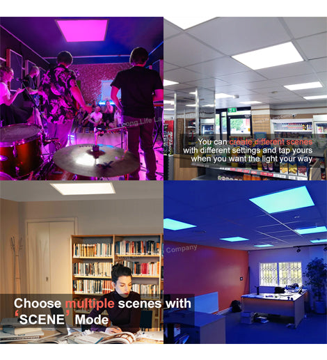 40w Smart RGB WiFi LED Ceiling Panel Light 600 x 600 Colour Changing + CW/WW