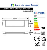LED Slim Profile Ceiling Batten Light Opal Cover FB0