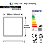 48w Dimmable LED Ceiling Panel 4000k Natural White 600 x 600
