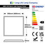 48w Recessed Ceiling LED Panel 3000K Warm White 600 x 600 Back Lit