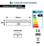3w LED Emergency Light Non-Maintained/Maintained 180 Minutes EML01