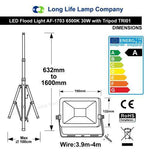 30W LED Single Tripod Work Light IP65 6500k 220-240v TRI01