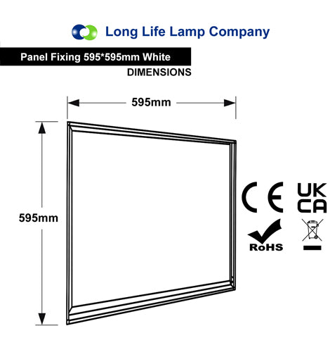 LED Panel Surface Mounting Frame Box Kit For Ceiling Panel 600 x 600 White Body