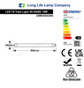 Opaque T8 LED Tube Light CFL Replacement 3 ft