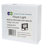 50w Outdoor LED PIR Floodlight IP65 Waterproof Cool White 6000k 240v