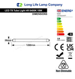 Opaque T8 LED Tube Light CFL Replacement 4 ft