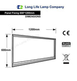 LED Panel Surface Mounting Frame Box Kit For Ceiling Panel 1200 x 600 White Body