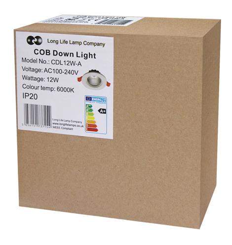 COB 12W Recessed Commercial LED Downlight 6000k PL Metal Halide Replacement CDL12 - PanelHut Free Delivery on all orders