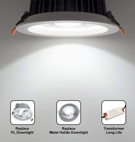 COB 30W Recessed Commercial LED Downlight 6000k PL Metal Halide Replacement CDL30 - PanelHut Free Delivery on all orders