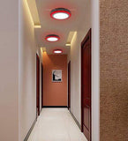 18w Surface Mount LED Round Panel Red 247mm