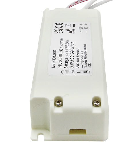 Compact LED panel emergency battery for offices and schools