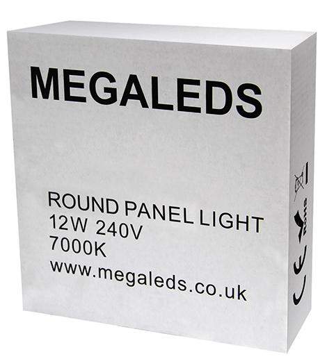 12w Surface Mount LED Round Panel 7000K Cool White 165mm