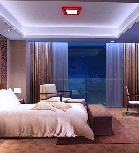 12w Recessed Ceiling LED Square Panel Red 192 x 192