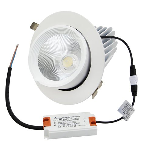 LED Downlight Adjustable Recessed Commercial Lighting 30w High Brightness CDA01 - PanelHut Free Delivery on all orders